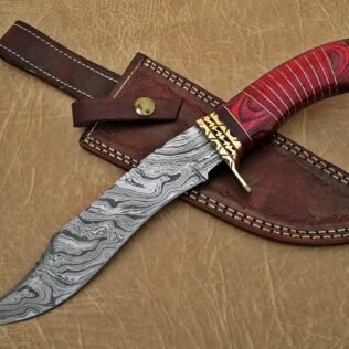 Handmade damascus steel hunting knife, Anniversary gift, Husband gift, Gift for boyfriend, Gift for him, Christmas gift, New Year Gift