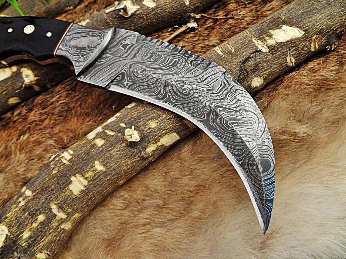 Handmade damascus steel hunting knife, Fixed blade knife, Anniversary gift, Christmas gift, Gift for him, Christmas gift, New year gift - Image 6
