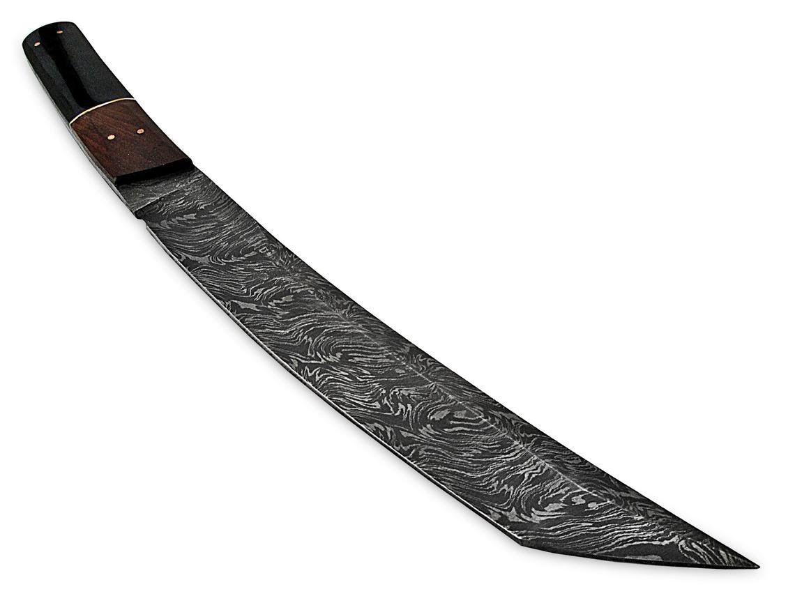 Custom Made Damascus steel-Survival tactical combat serrated 15' Long tanto Knife - Image 4