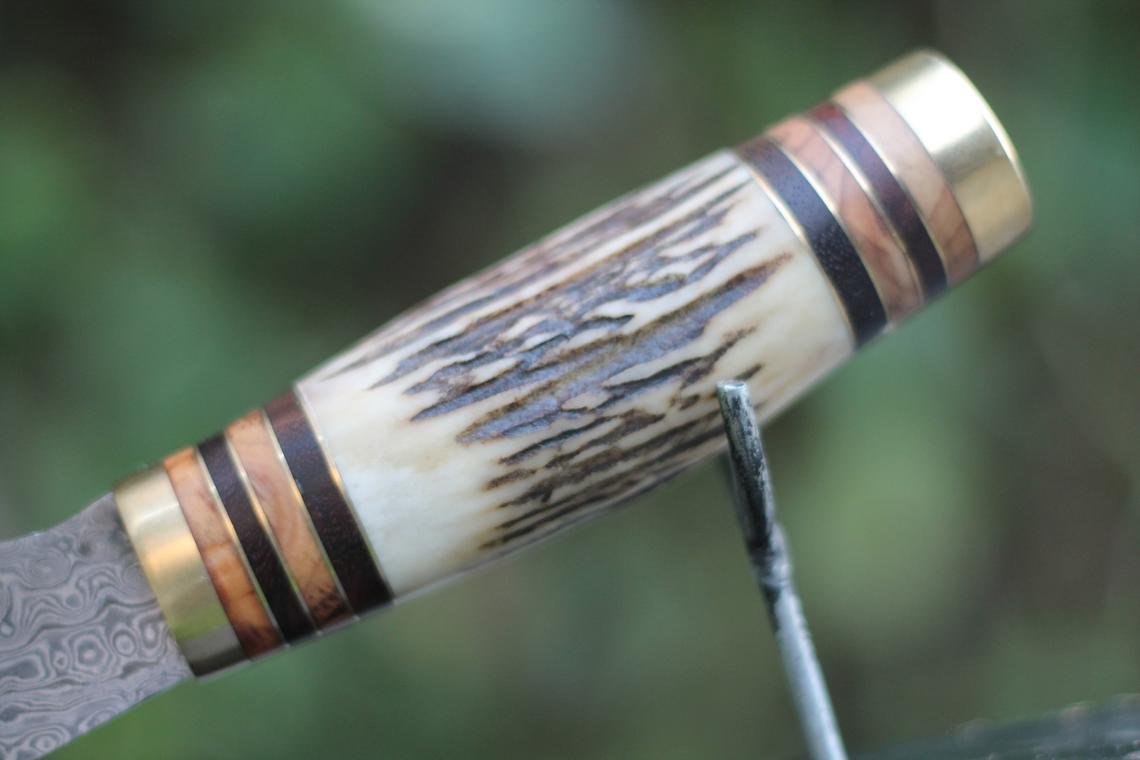 Handmade Damascus Steel Kukri Knife. Kukri Knife with Stag Horn Handle, Custom made kukri knife,Best for Gift on any occasion, Quality Steel - Image 4