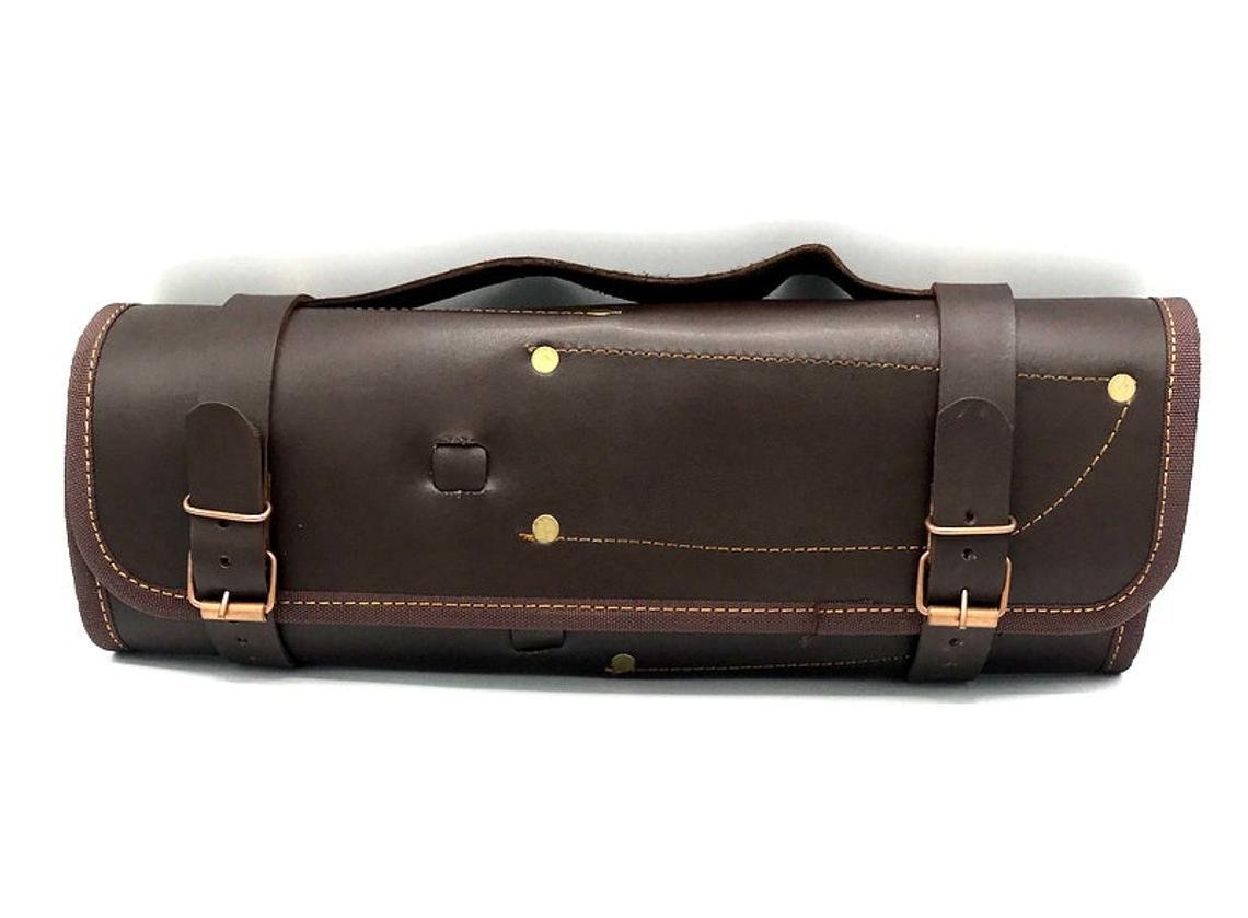 Master Chef Knife Set Red Swirl Pakka Wood Damascus Steel 7 Piece Set With Custom Leather Case - Image 10