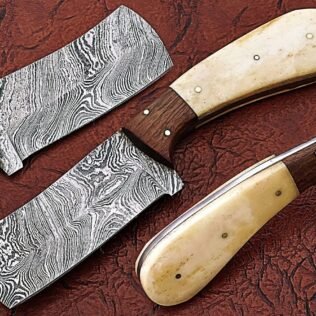 Handmade damascus steel skinner knife,camping knife,pocket knife,christmas gift,new year’s gift