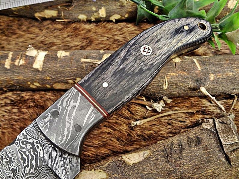 Handmade High quality Damascus steel Skinner knife, Gift for him, Gift for her, Handmade gift, Boyfriend gift, New year Gift, Christmas Gift - Image 2