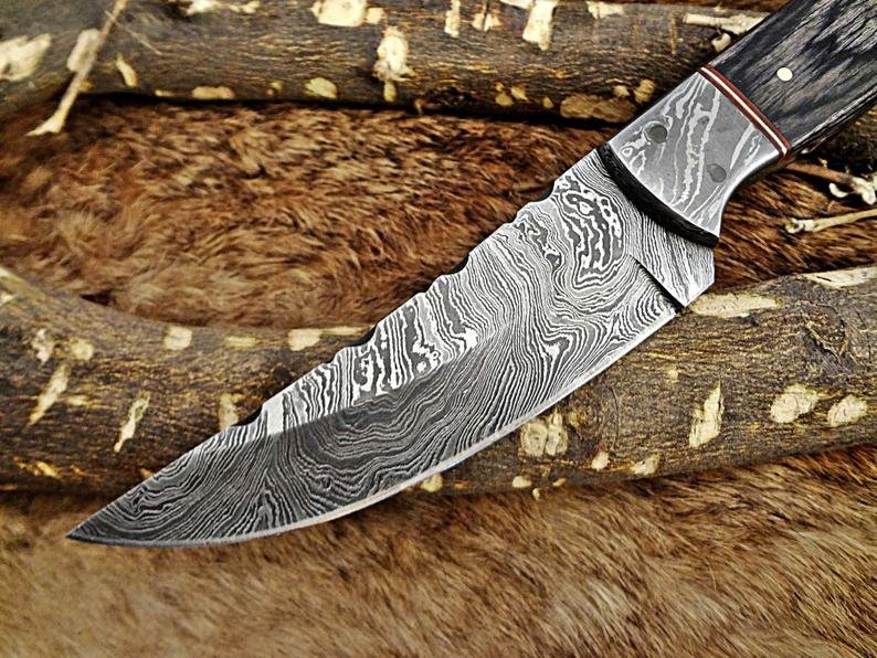 Handmade High quality Damascus steel Skinner knife, Gift for him, Gift for her, Handmade gift, Boyfriend gift, New year Gift, Christmas Gift - Image 3
