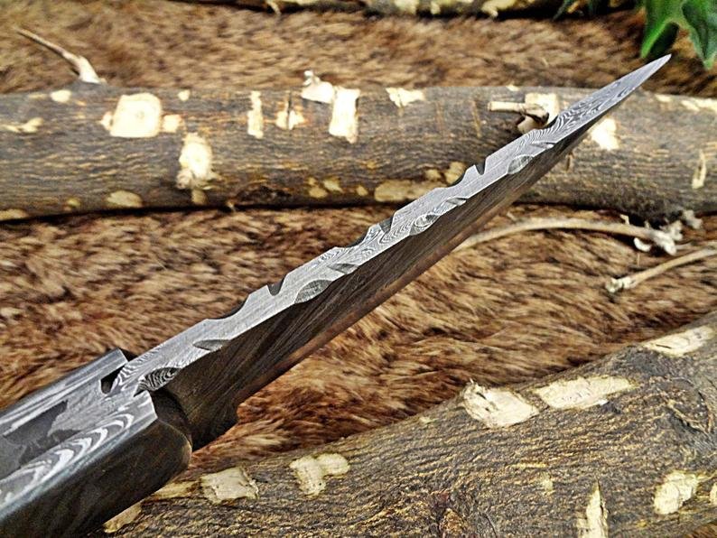 Handmade High quality Damascus steel Skinner knife, Gift for him, Gift for her, Handmade gift, Boyfriend gift, New year Gift, Christmas Gift - Image 5