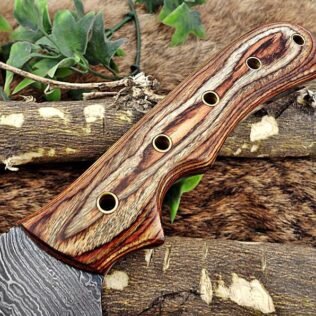 Handmade Damascus steel tracker knife, Christmas gift, New year gift, Anniversary gift, Gift for him, Gift for her, Birthday gift