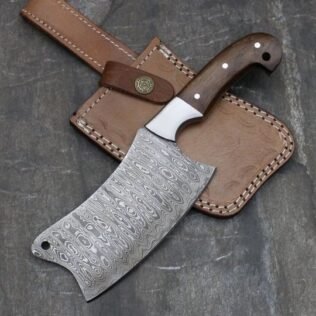 DAMASCUS STEEL CUSTOM HANDMADE CLEAVER 10″