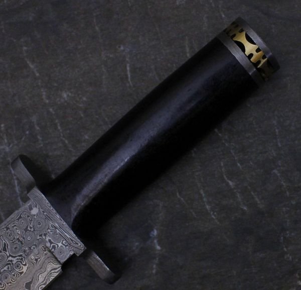 DAMASCUS STEEL CUSTOM HAND MADE HUNTING TANTO BOWIE KNIFE 13 - Image 5