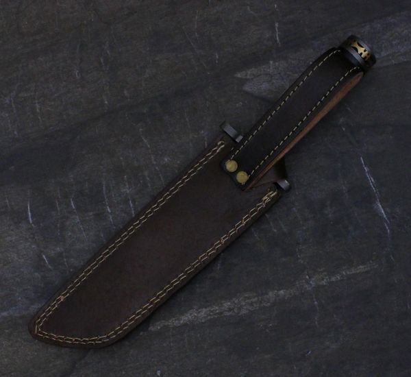 DAMASCUS STEEL CUSTOM HAND MADE HUNTING TANTO BOWIE KNIFE 13 - Image 8